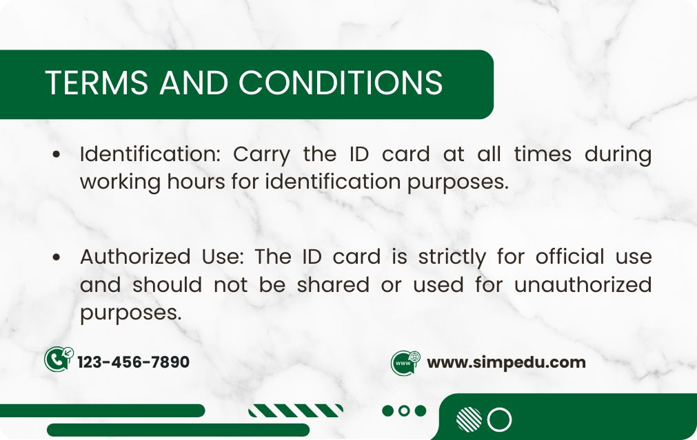 Student ID Card - Design 5 - Back