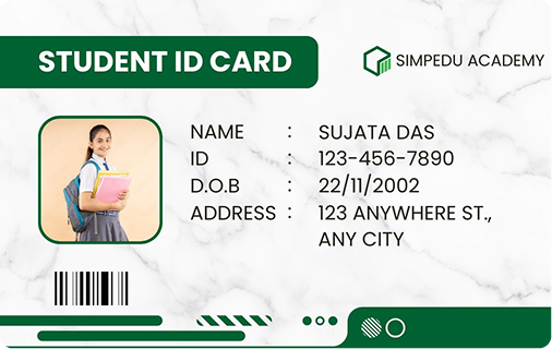 Student ID Card - Design 5 - Front